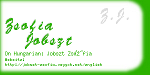 zsofia jobszt business card